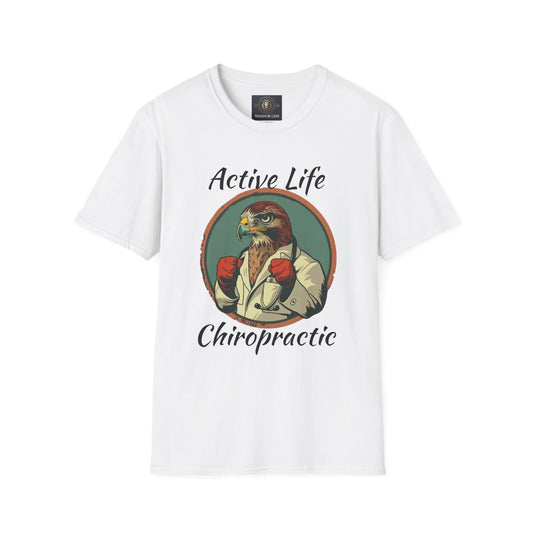 Active Life Chiropractic T-Shirt - Unisex Softstyle Tee for Wellness Enthusiasts