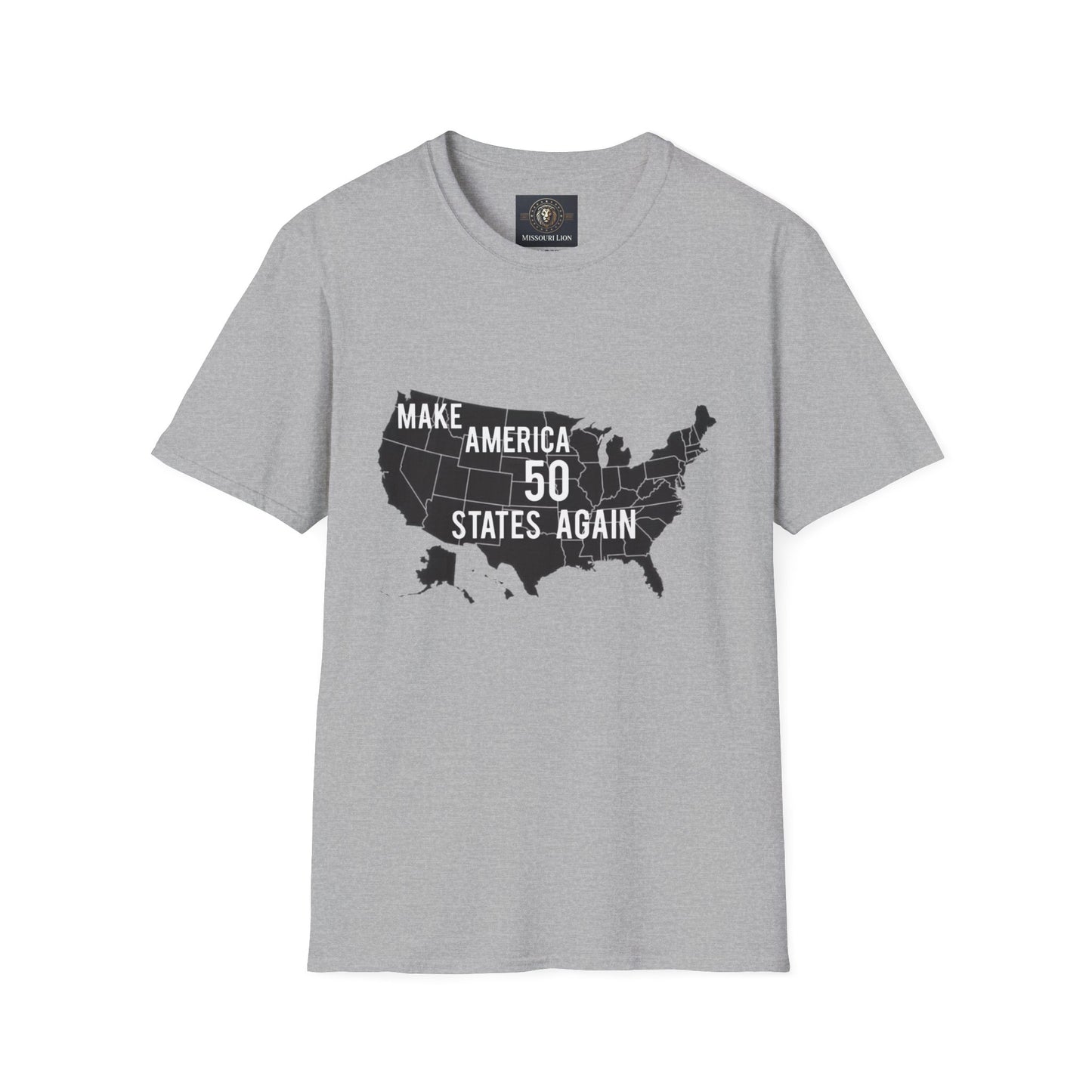 Make America 50 States Again Unisex Softstyle T-Shirt - Casual Political Apparel