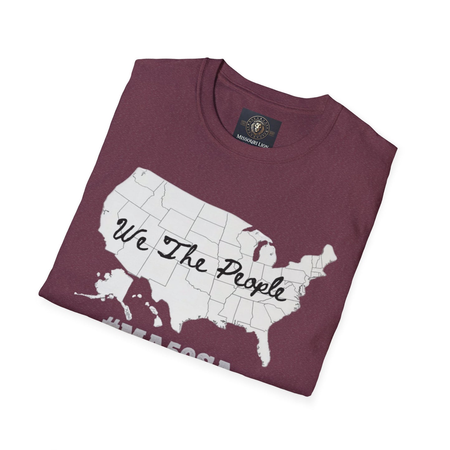 We The People USA Map Unisex Softstyle T-Shirt