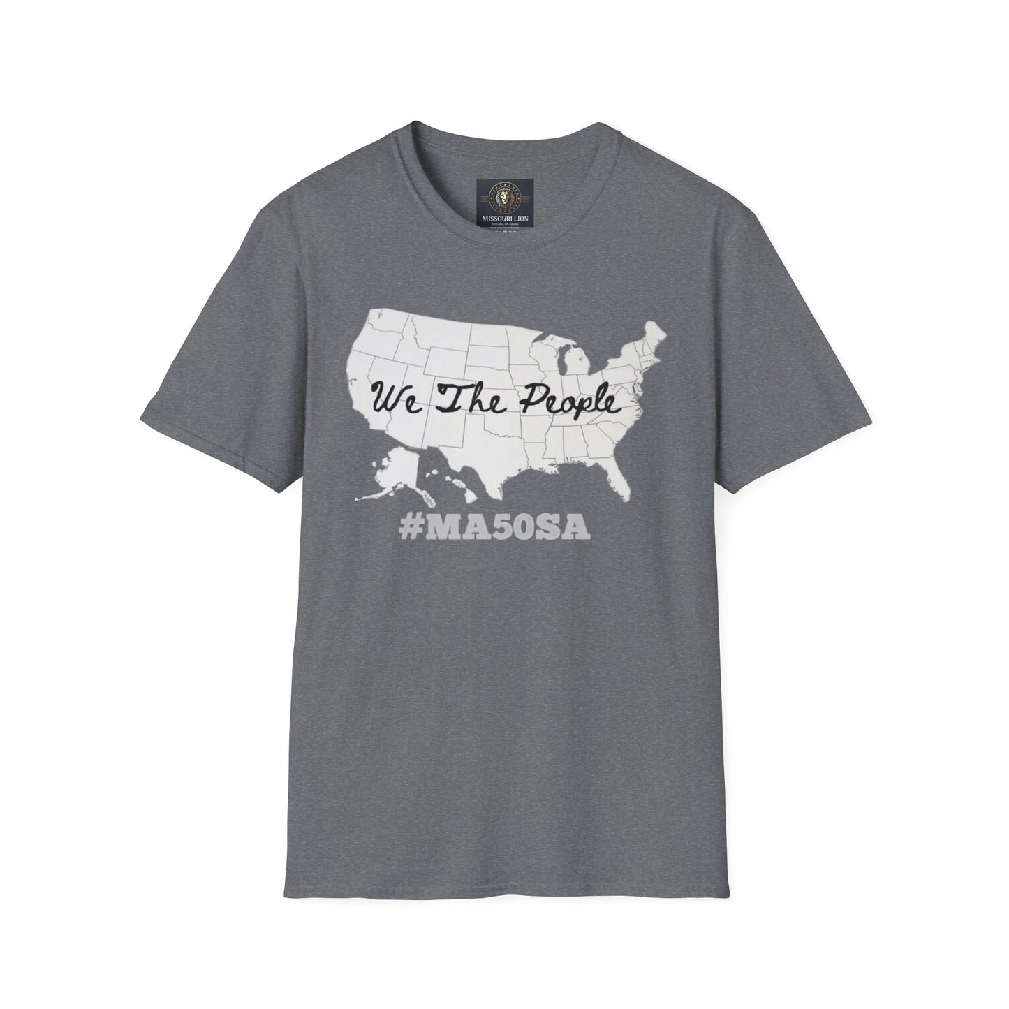 We The People USA Map Unisex Softstyle T-Shirt